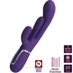 PRETTY LOVE – SHANIA TRIPLE RABBIT VIBRATOR MULTIFUNCTION PURPLE Rabbit Vibrators | SEXstore.ie 3
