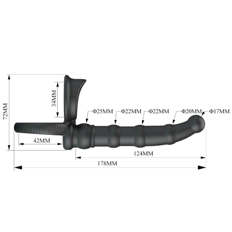 PRETTY LOVE – TATUM VIBRATING PENIS RING WITH PLUG 10 VIBRATIONS BLACK Cock Rings | SEXstore.ie 8