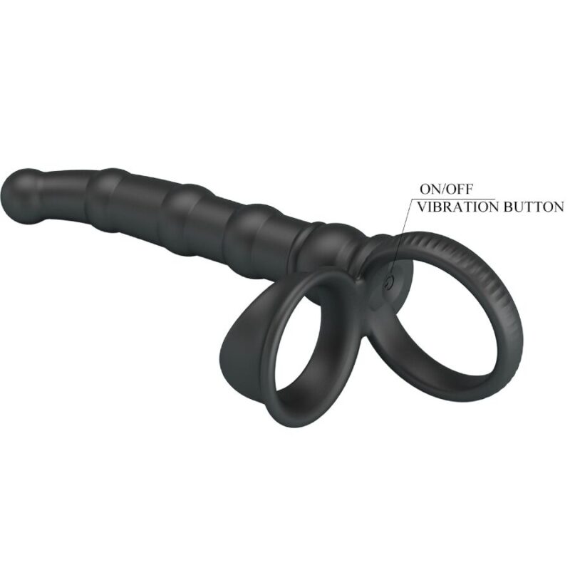 PRETTY LOVE – TATUM VIBRATING PENIS RING WITH PLUG 10 VIBRATIONS BLACK Cock Rings | SEXstore.ie 10