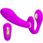 PRETTY LOVE – THUNDERBIRD DOUBLE STRAP-ON VIBRATOR REMOTE CONTROL PURPLE Sex Toys | SEXstore.ie 11