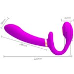 PRETTY LOVE – THUNDERBIRD DOUBLE STRAP-ON VIBRATOR REMOTE CONTROL PURPLE Sex Toys | SEXstore.ie 14