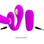 PRETTY LOVE – THUNDERBIRD DOUBLE STRAP-ON VIBRATOR REMOTE CONTROL PURPLE Sex Toys | SEXstore.ie 16