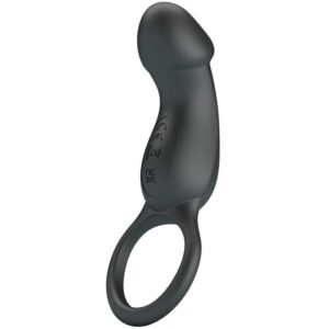 PRETTY LOVE – TRAE VIBRATING BLACK RING WITH STIMULATOR Cock Rings | SEXstore.ie