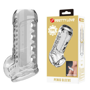 PRETTY LOVE – TRANSPARENT TEXTURED PENIS SHEATH Penis Extenders & Sleeves | SEXstore.ie