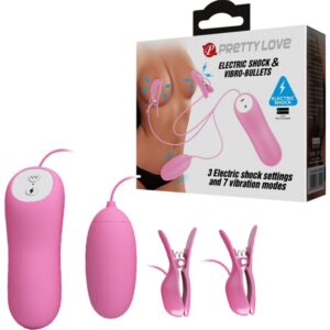 PRETTY LOVE – TWEEZERS WITH VIBRATION AND PINK ELETROSHOCK Electro Stimulation Toys | SEXstore.ie