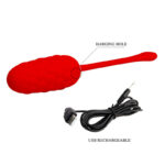 PRETTY LOVE – VIBRATING EGG WITH RED RECHARGEABLE MARINE TEXTURE Balls, eggs and bullets | SEXstore.ie 22