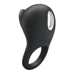 PRETTY LOVE – VIBRATING PENIS RING WITH BLACK TONGUE Cock Rings | SEXstore.ie 3
