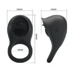 PRETTY LOVE – VIBRATING PENIS RING WITH BLACK TONGUE Cock Rings | SEXstore.ie 18