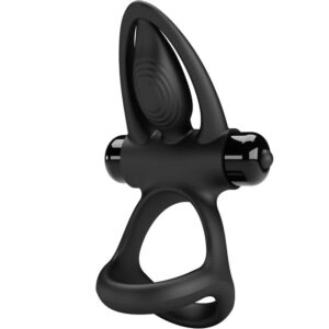 PRETTY LOVE – VIBRATING RING 10 VIBRATIONS BLACK SILICONE Cock Rings | SEXstore.ie