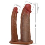 PRETTY LOVE – YAIRON DOUBLE PENIS SLEEVE WITH 4 CM EXTENSION MULATTO Dildos | SEXstore.ie 14