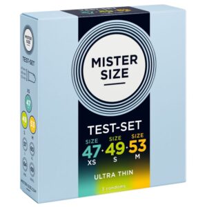 MISTER SIZE – PACK SAMPLE CONDOM SIZE 47-49-53 MM (3 UNITS) All Condom Box Sizes | SEXstore.ie 3