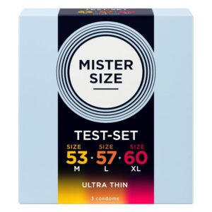 MISTER SIZE – SAMPLE PACK CONDOMS SIZE 53-57-60 MM (3 UNITS) All Condom Box Sizes | SEXstore.ie