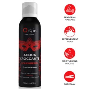 ORGIE – ACQUA CROCCANTE STRAWBERRY CRUNCHY MASSAGE MOUSSE 150 ML Aphrodisiac Love Drops | SEXstore.ie