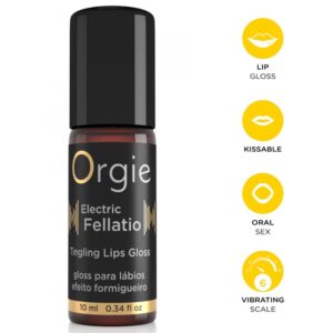 ORGIE – ELECTRIC FELLATIO VIBRATING TINGLING LIP GLOSS 10 ML Aphrodisiac Products | SEXstore.ie