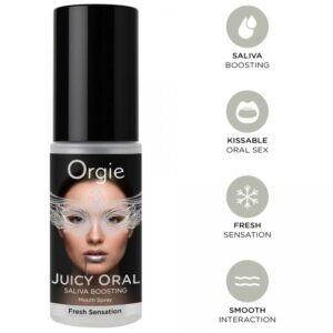 ORGIE – JUICY ORAL SALIVA BOOSTING MOUTH SPRAY MINT 15 ML Aphrodisiac Products | SEXstore.ie