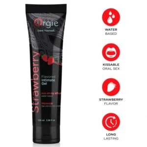 ORGIE – LUBE TUBE STRAWBERRY KISSABLE WATER-BASED INTIMATE GEL 100 ML Flavours Lubes | SEXstore.ie