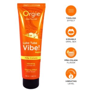 ORGIE – LUBE TUBE VIBE! PIÑA COLADA KISSABLE INTIMATE GEL MEDIUM TINGLING 100 ML Flavours Lubes | SEXstore.ie