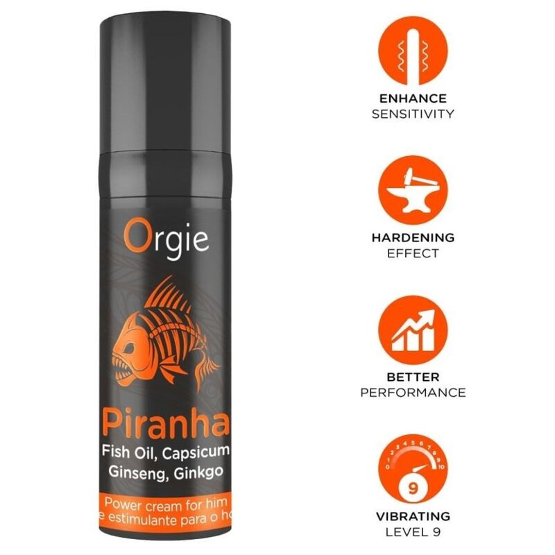 ORGIE – PIRANHA POWER CREAM FOR HIM 15 ML Aphrodisiac Products | SEXstore.ie 4 ORGIE – PIRANHA POWER CREAM FOR HIM 15 ML Aphrodisiac Products | SEXstore.ie 4