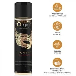 ORGIE – TANTRIC DIVINE NECTAR SENSUAL MASSAGE VEGETAL OIL 200 ML Aphrodisiac Love Drops | SEXstore.ie