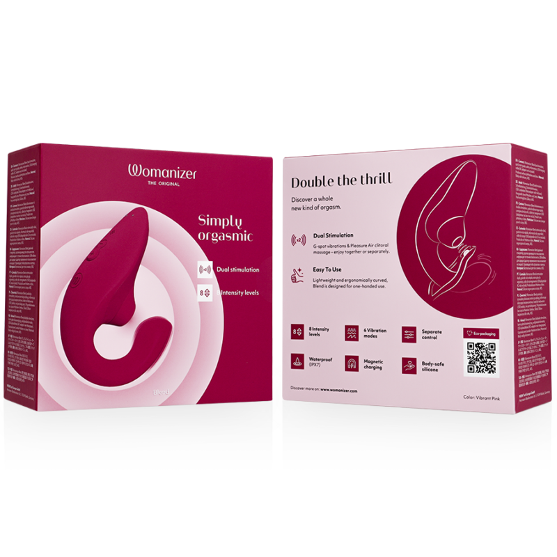 WOMANIZER – BLEND RABBIT VIBRATOR STIMULATOR VIBRANT PINK Air Pulse Stimulators | SEXstore.ie 14