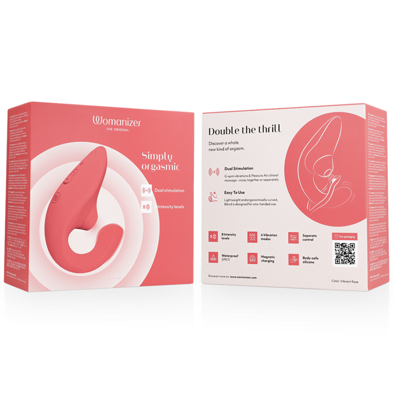 WOMANIZER – BLEND RABBIT VIBRATOR STIMULATOR VIBRANT ROSE Air Pulse Stimulators | SEXstore.ie 14