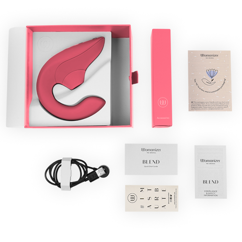 WOMANIZER – BLEND RABBIT VIBRATOR STIMULATOR VIBRANT ROSE Air Pulse Stimulators | SEXstore.ie 13