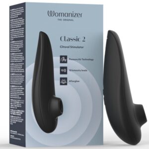 WOMANIZER – CLASSIC 2 SUCTION CLITORAL STIMULATOR 10 INTENSITY LEVELS BLACK Air Pulse Stimulators | SEXstore.ie