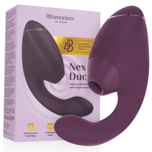 WOMANIZER – DUO NEXT DUAL CLITORAL & G-SPOT STIMULATOR DARK PURPLE Air Pulse Stimulators | SEXstore.ie