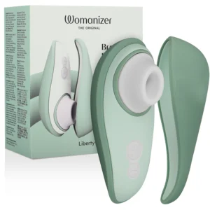 WOMANIZER – LIBERTY 2 CLITORIS STIMULATOR & SUCTION LIGHT GREEN Air Pulse Stimulators | SEXstore.ie
