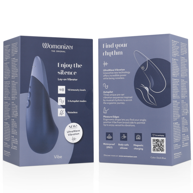 WOMANIZER – VIBE LAY-ON SILENT VIBRATOR DARK BLUE Air Pulse Stimulators | SEXstore.ie 19