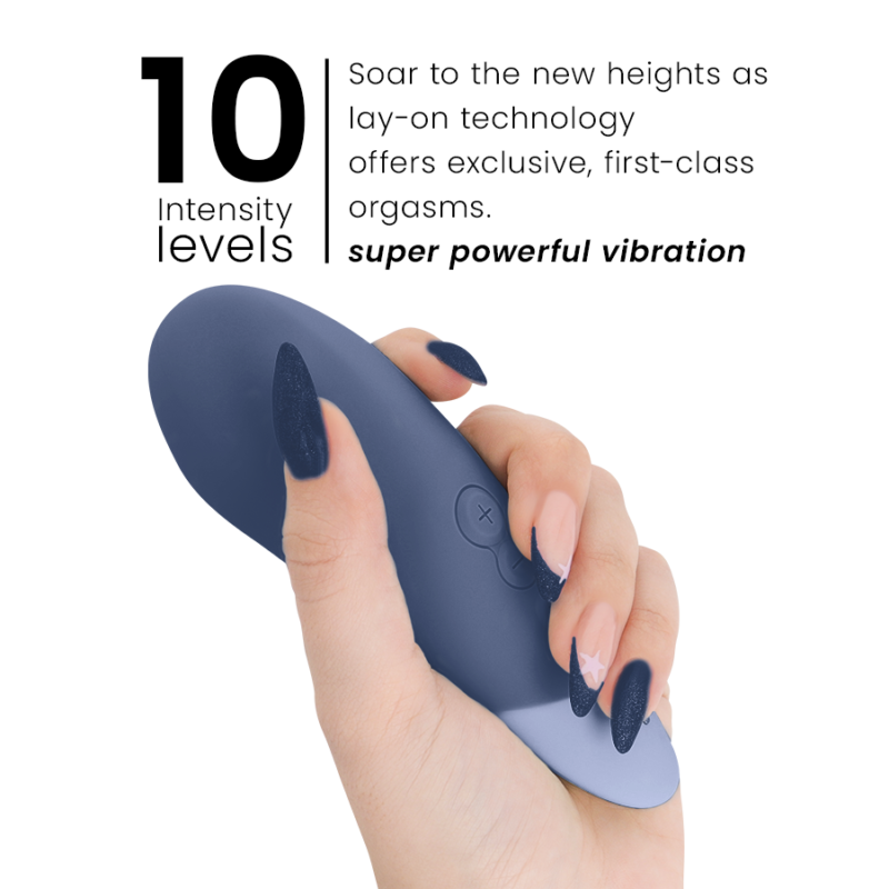 WOMANIZER – VIBE LAY-ON SILENT VIBRATOR DARK BLUE Air Pulse Stimulators | SEXstore.ie 7