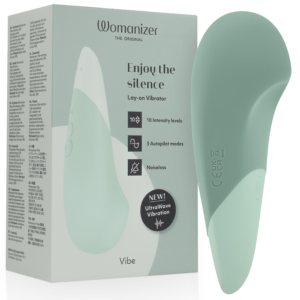 WOMANIZER – VIBE LAY-ON SILENT VIBRATOR SAGE Air Pulse Stimulators | SEXstore.ie
